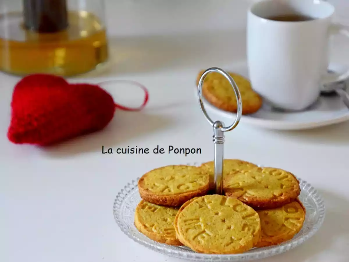 Sablé pistache et yuzu