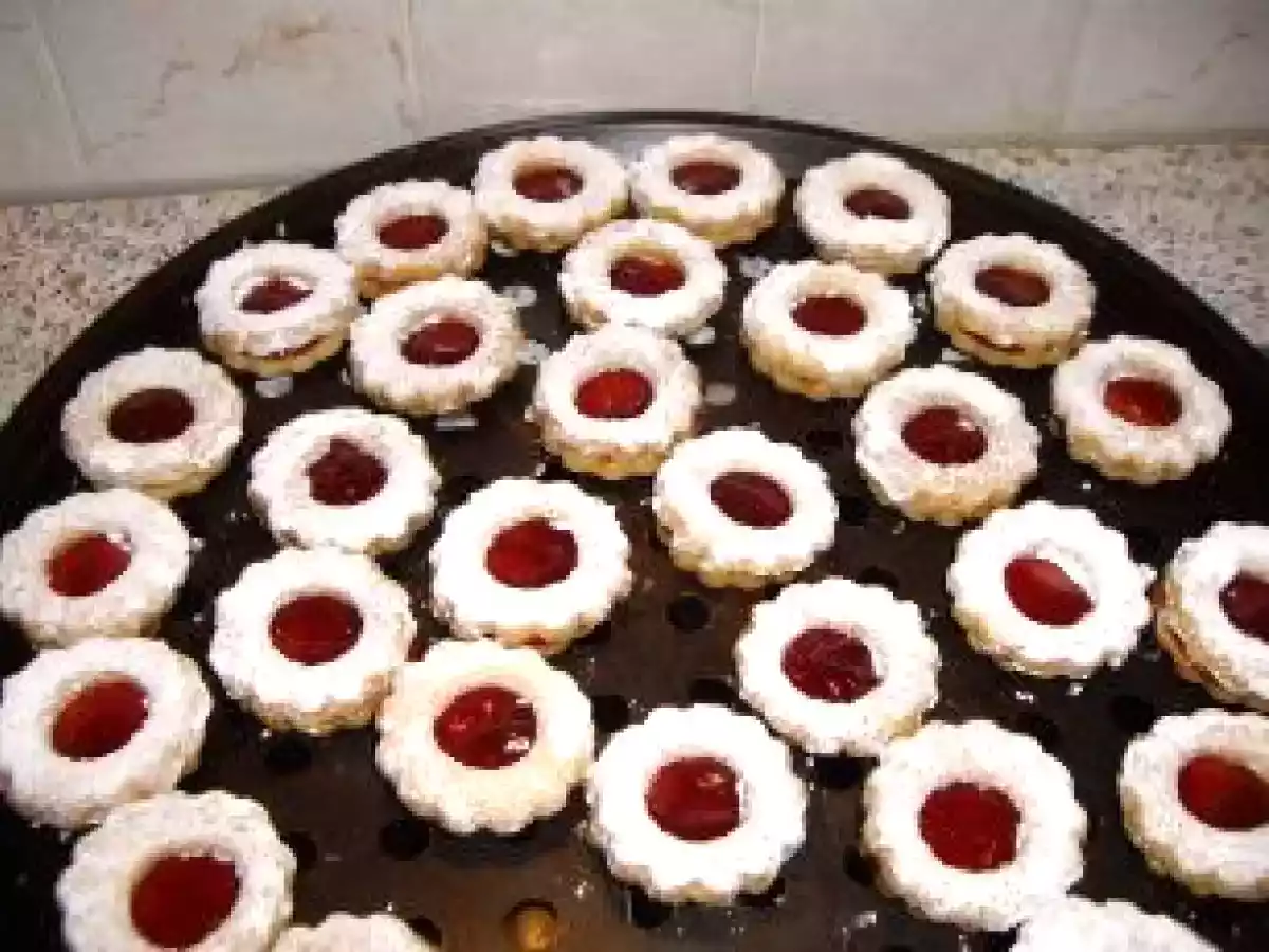 Sablés à la confiture de fraise & petits biscuits chocolat-amandes - photo 3