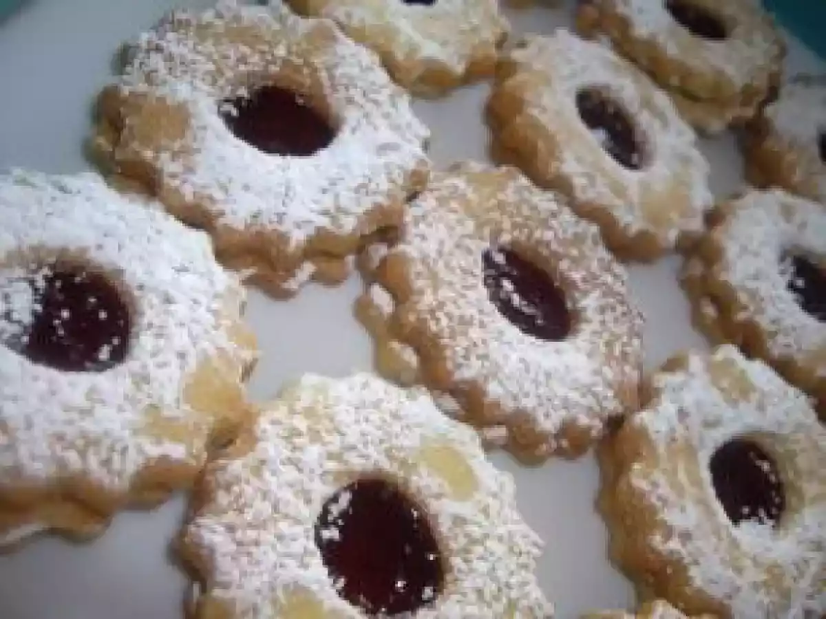 Sablés à la confiture de fraise & petits biscuits chocolat-amandes - photo 4