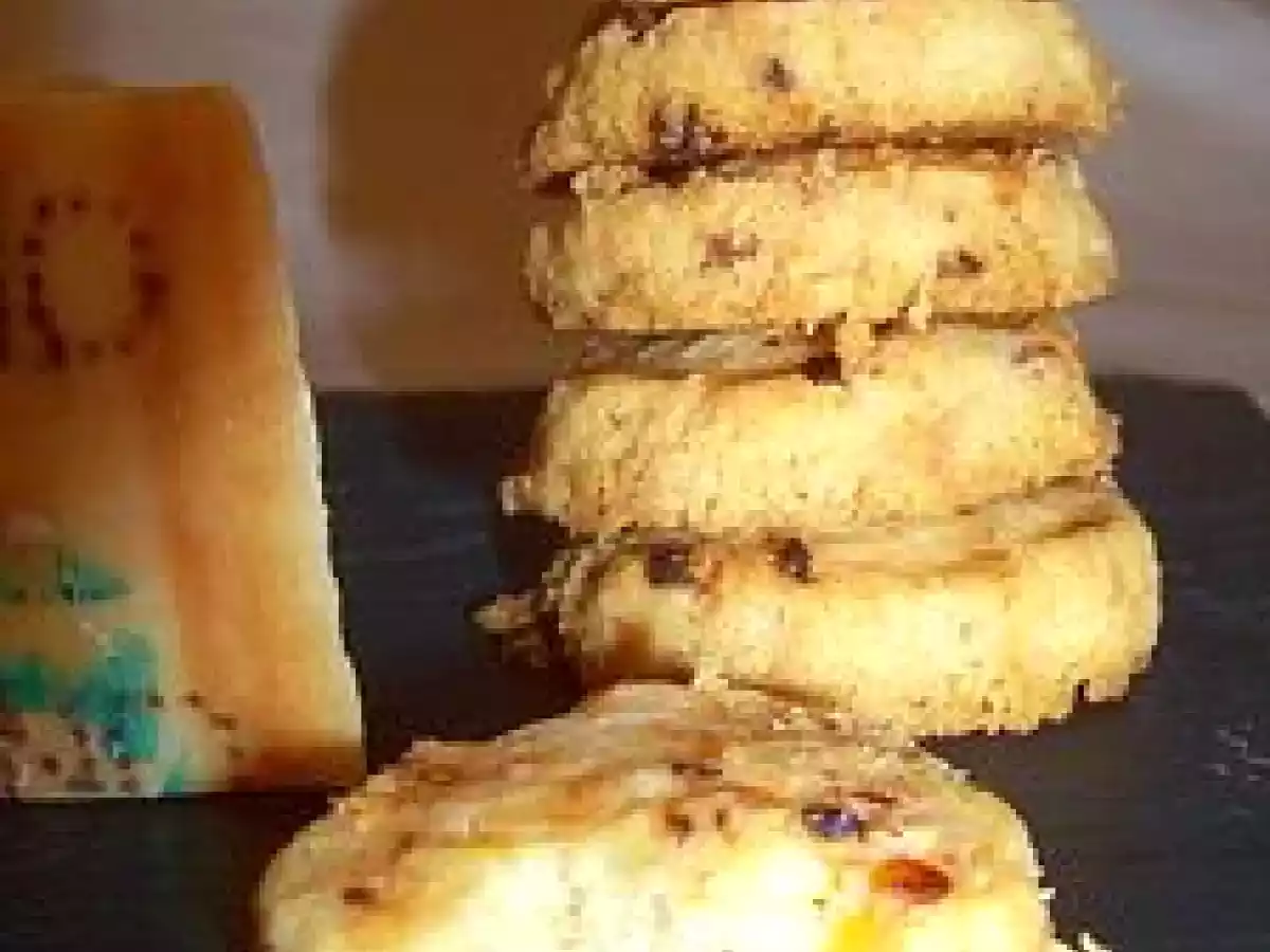 Sablés au parmesan et aux abricots