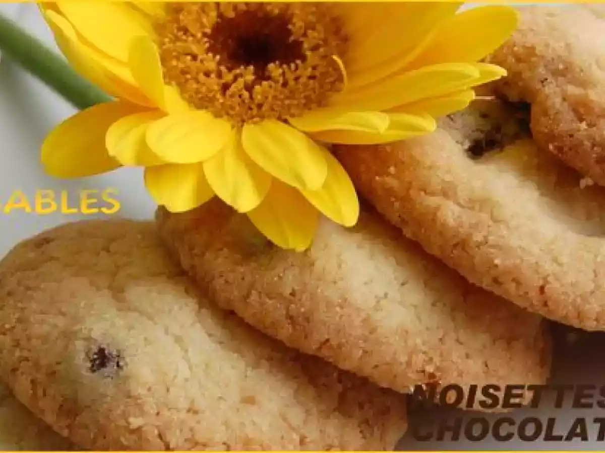 Sablés aux noisettes et au chocolat, sans gluten
