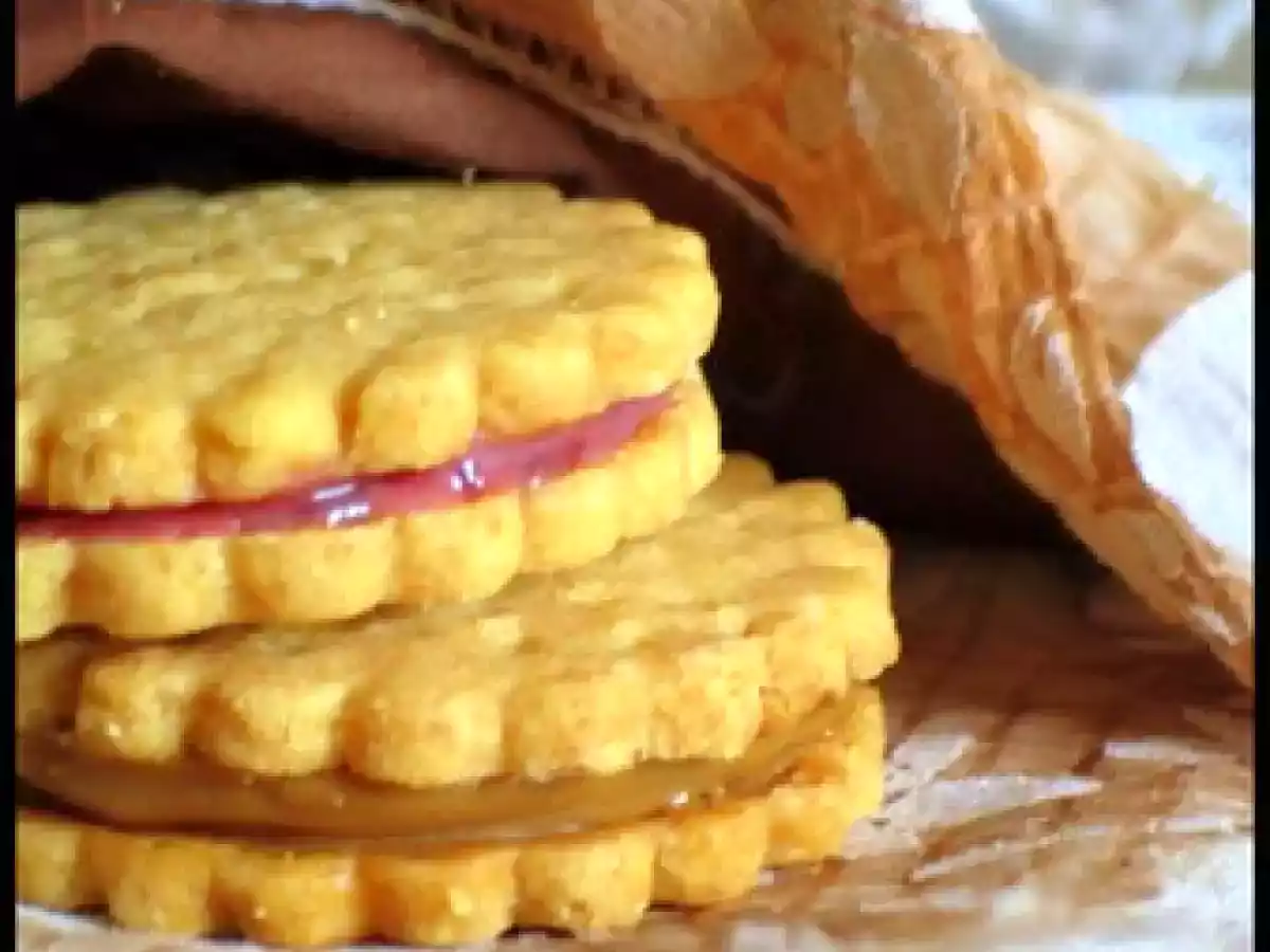 Sablés ganache framboise et ganache café