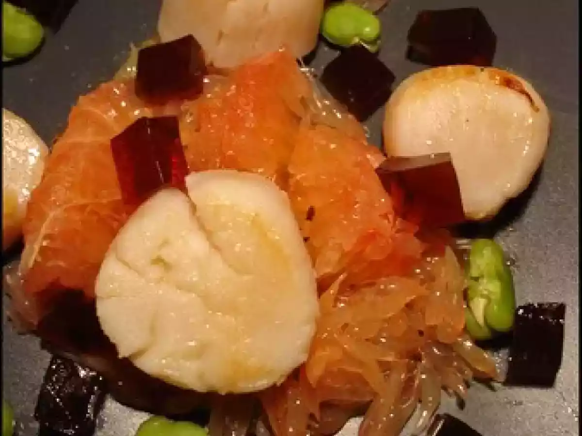 Saint jacques au pamplemousse, gelée de soja - photo 2