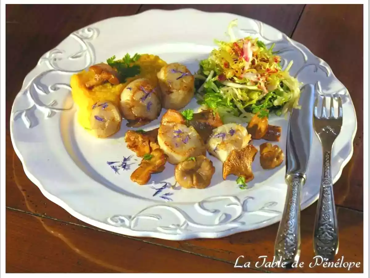 Saint-Jacques aux Girolles, Butternut et Salade Granny-Smith - photo 2