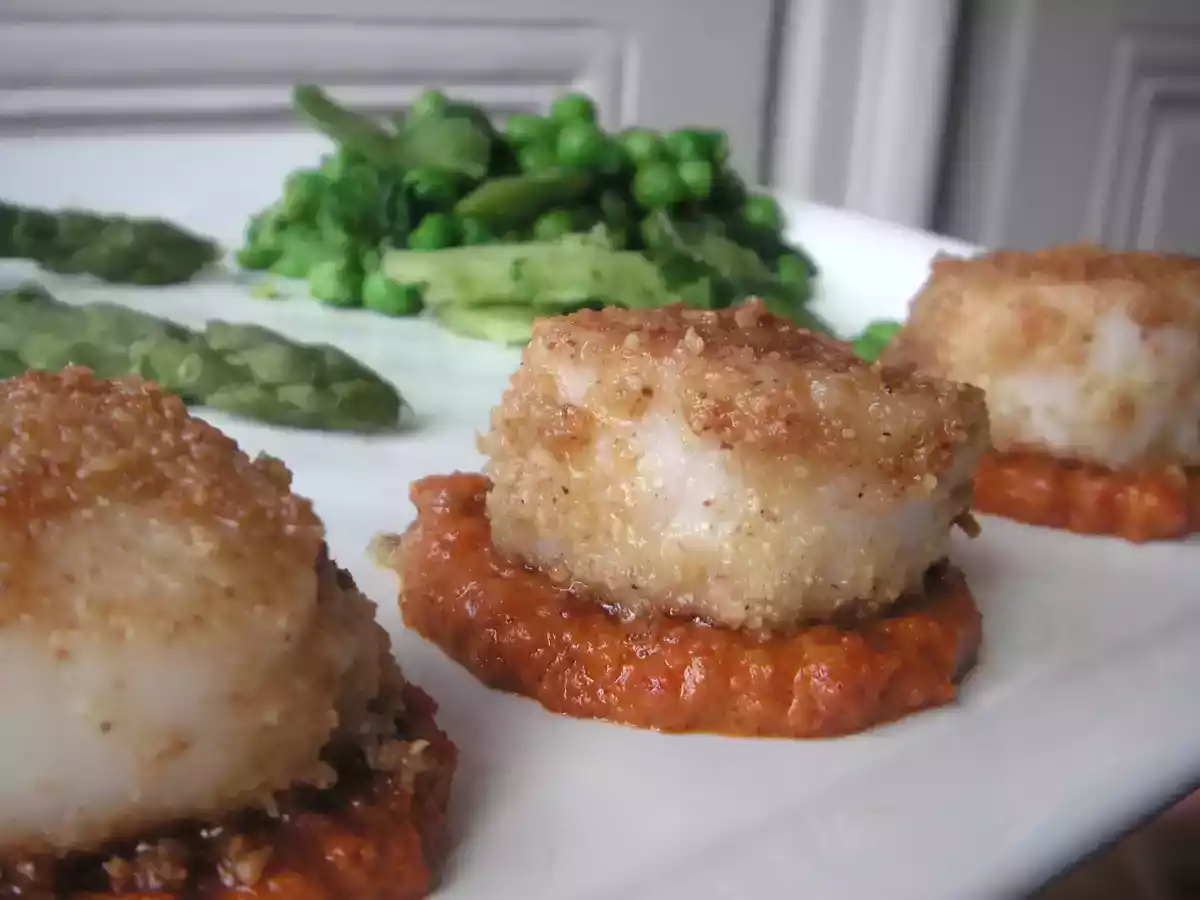 Saint Jacques croustillantes et crème de chorizo - photo 3