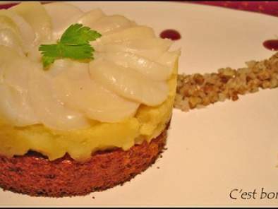 Saint-jacques et pommes sur un gâteau de sarrasin, réduction de cidre... - photo 3