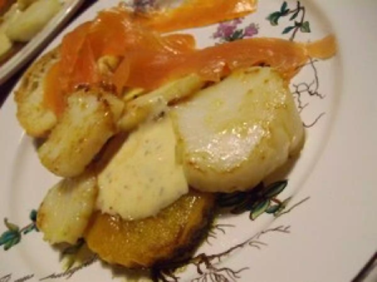 Saint Jacques et Potiron poélés, Sauce Clémentine, Basilic et Gingembre - photo 11