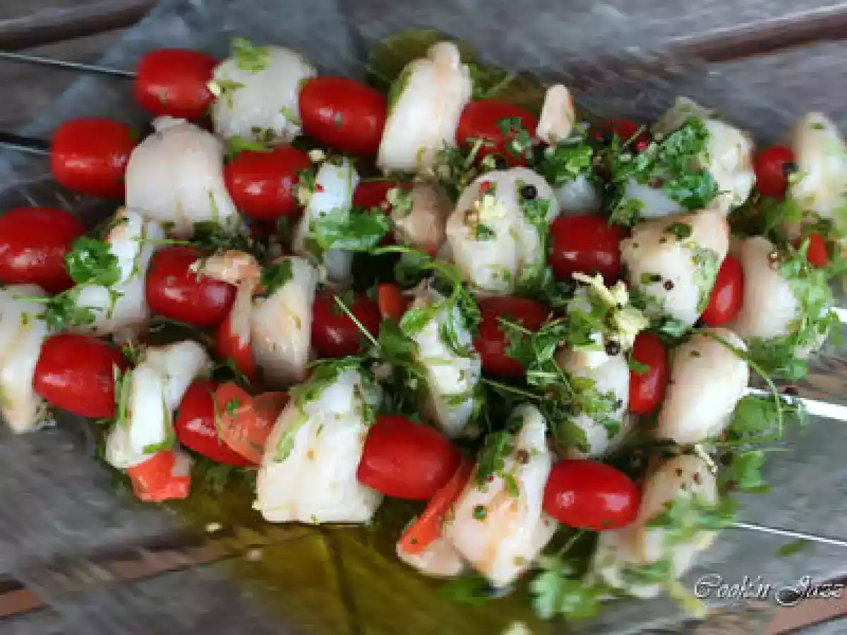 Saint Jacques marinées au barbecue