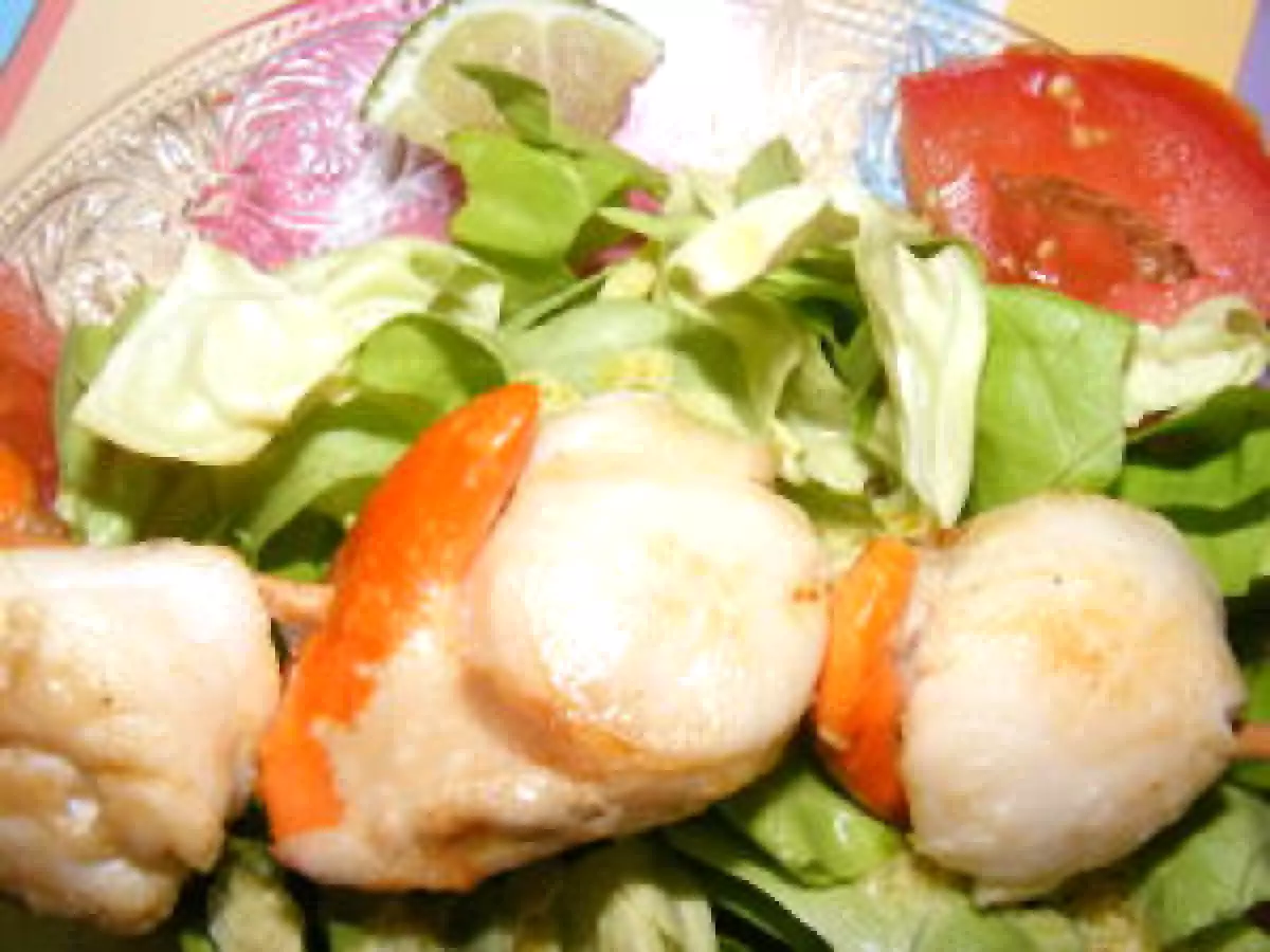 SAINT-JACQUES MARINÉES EN BROCHETTES GINGEMBRE-CITRON VERT - photo 3