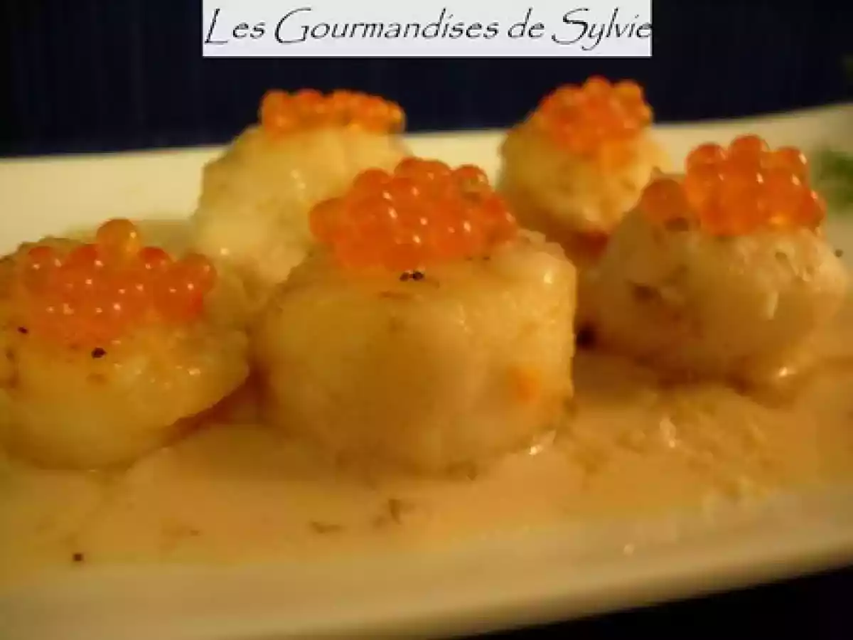 Saint-Jacques poêlées au Lait de Coco et Oeufs de Saumon - photo 2