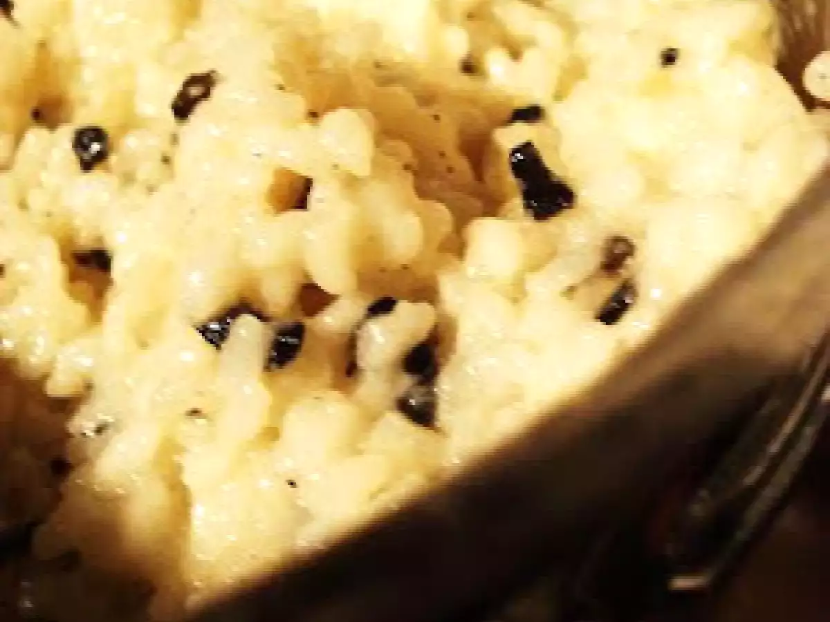 Saint-Jacques poêlées et écrasé de panais et topinambours, risotto aux truffes - photo 2