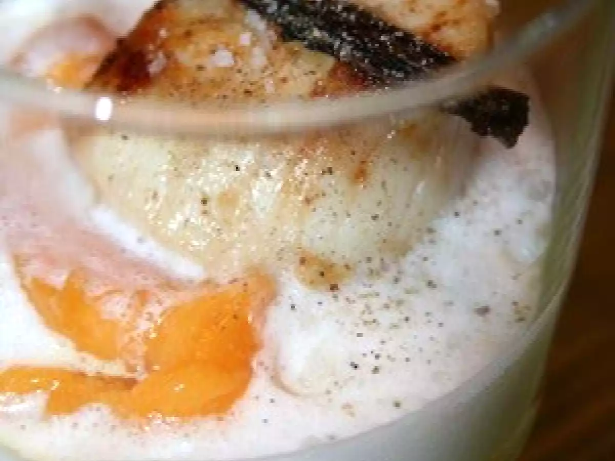 Saint-Jacques poêlées et leur émulsion à la vanille