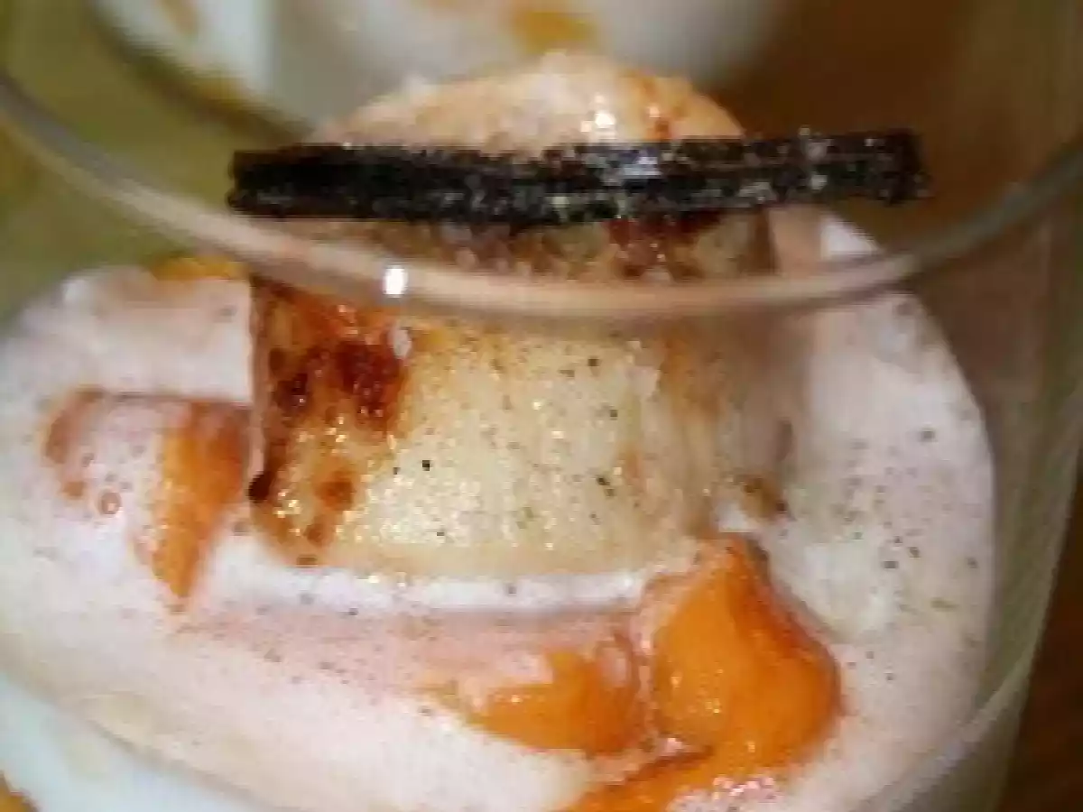 Saint-Jacques poêlées et leur émulsion à la vanille - photo 2