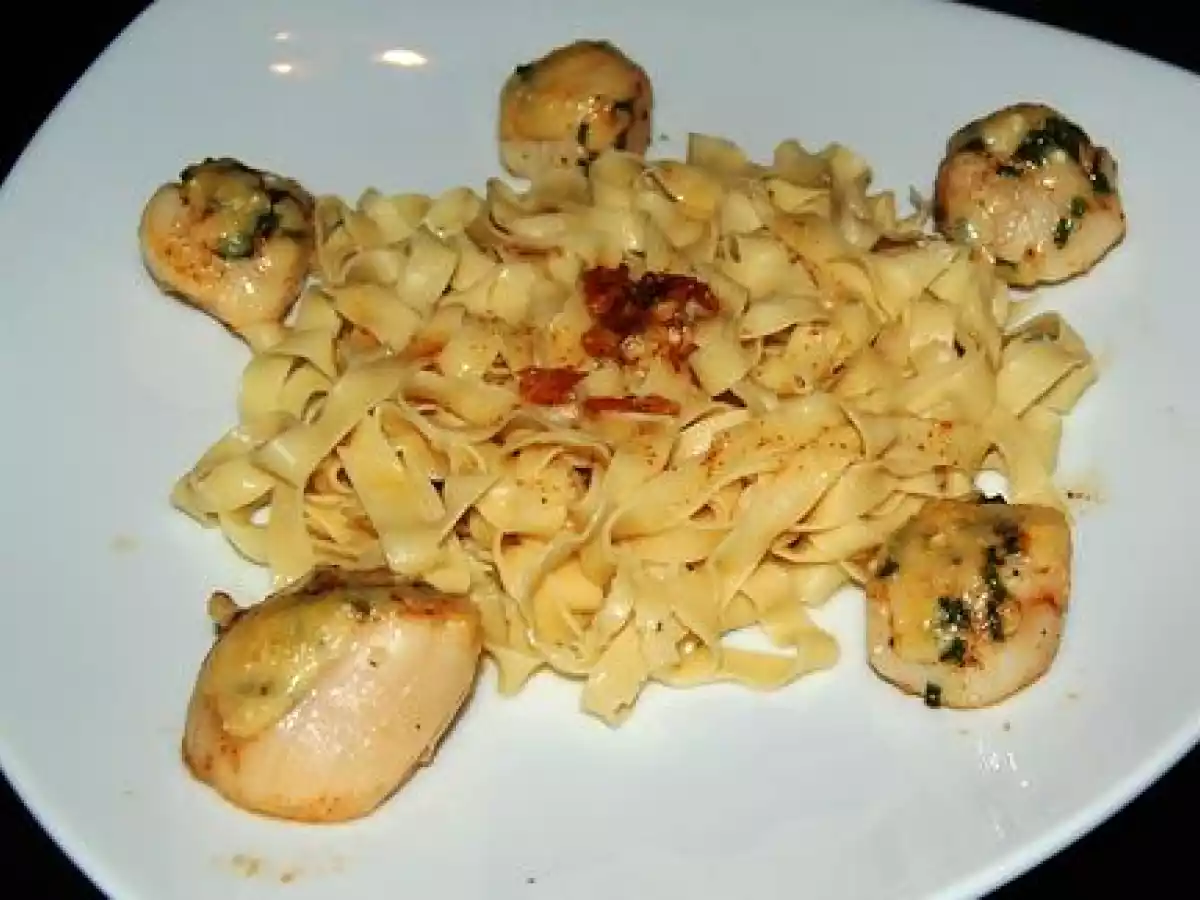 Saint Jacques roties aux Herbes et au Parmesan et ses Pâtes Fraîches Maison - photo 2