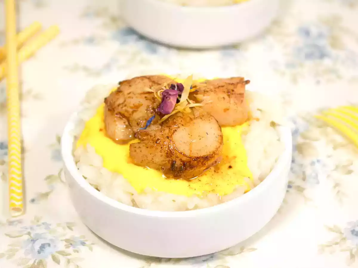 Saint jacques sauce au safran