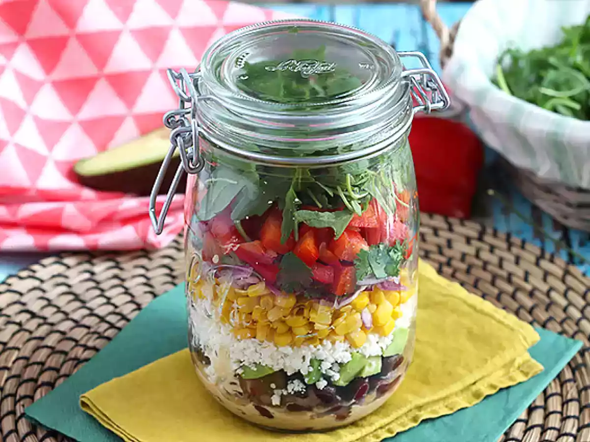 Salad jar à la mexicaine