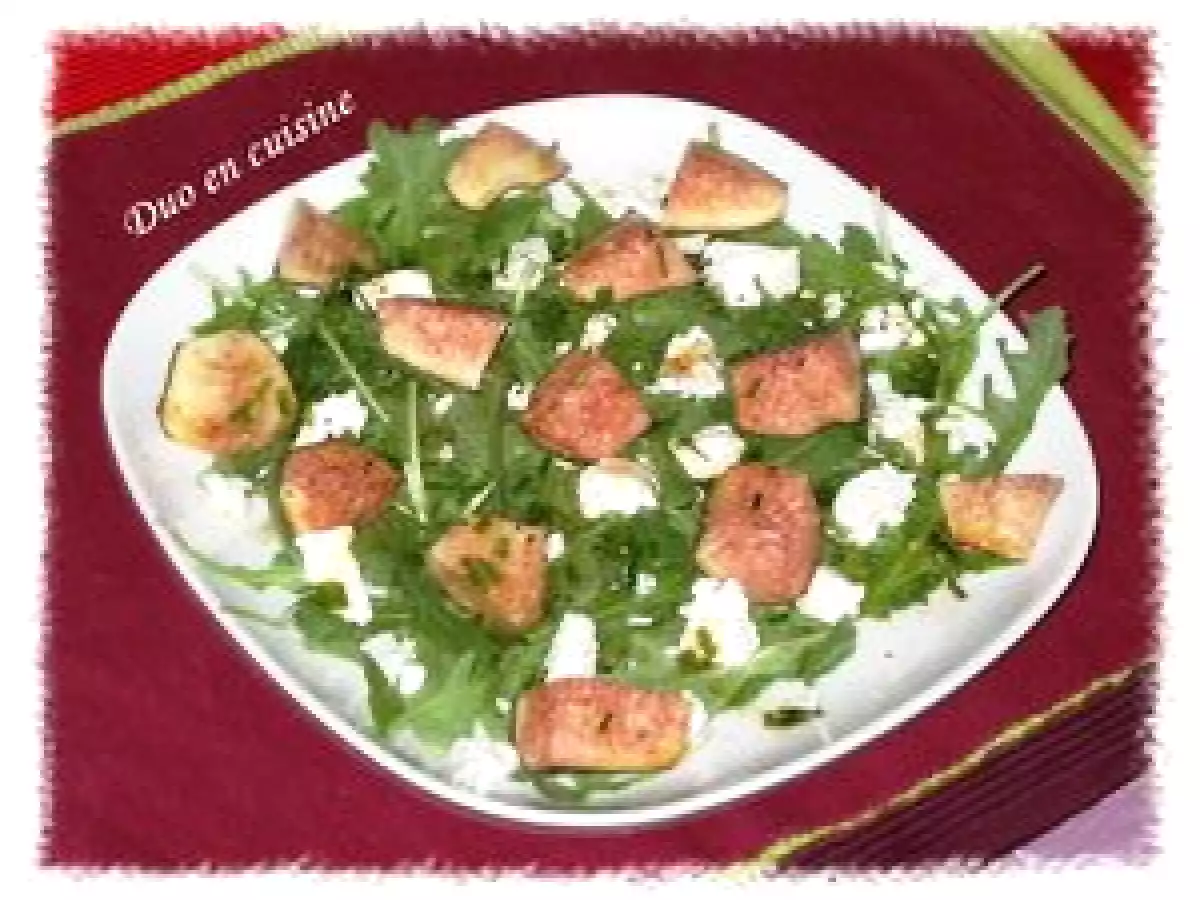 Salade au chèvre frais et aux figues