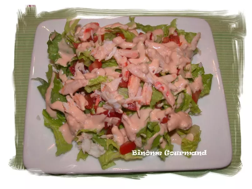 Salade au crabe, à la sauce rose, photo 2