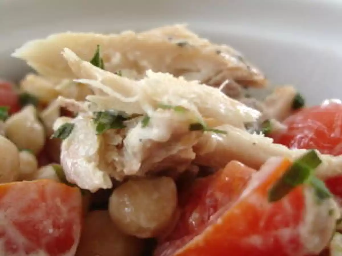 Salade aux pois chiche et aux maquereaux fumés - photo 2