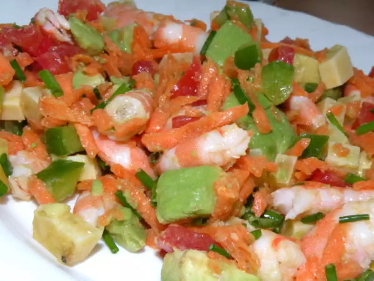 Salade avocat - crevettes