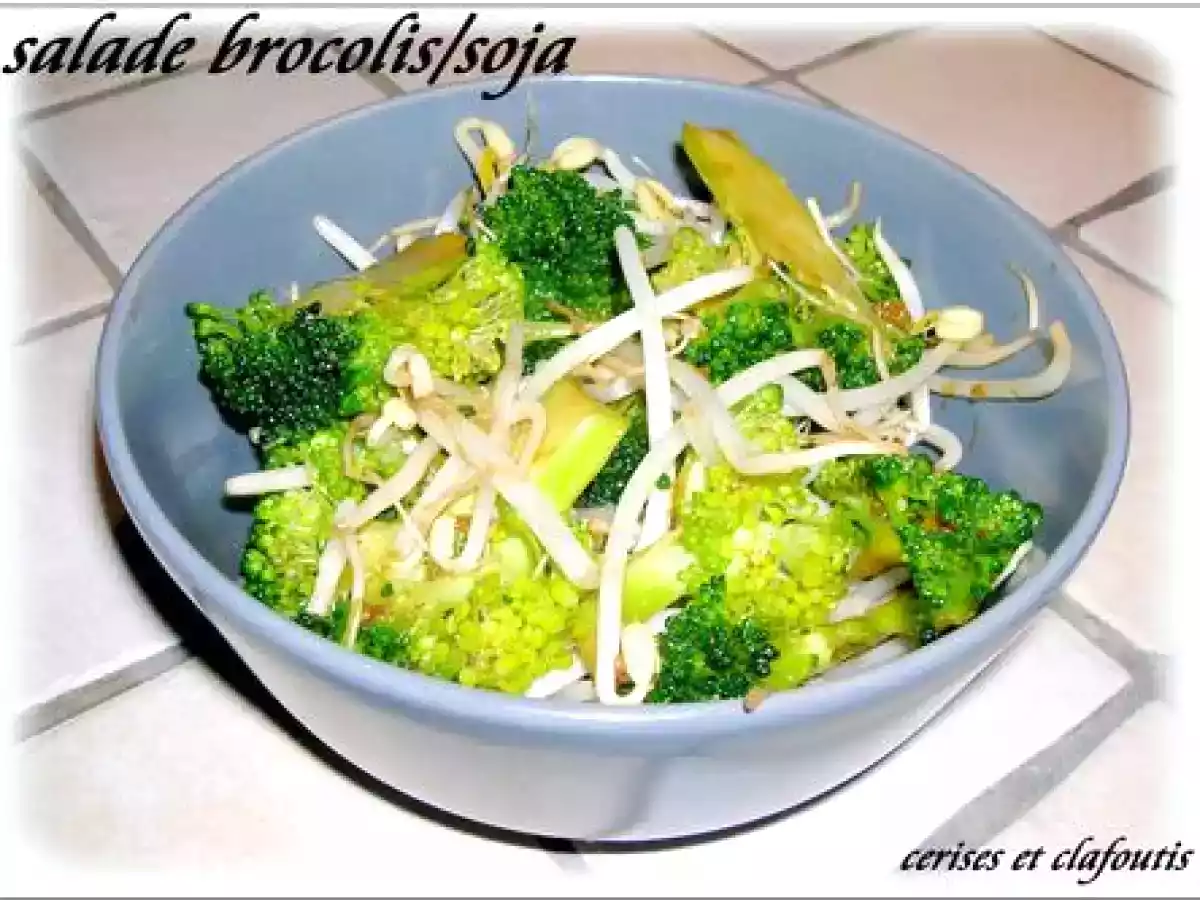 SALADE BROCOLIS CRU, GERMES DE SOJA ET AMANDES