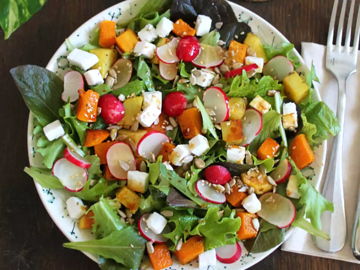 Salade butternut, pomme de terre, radis et feta - photo 3