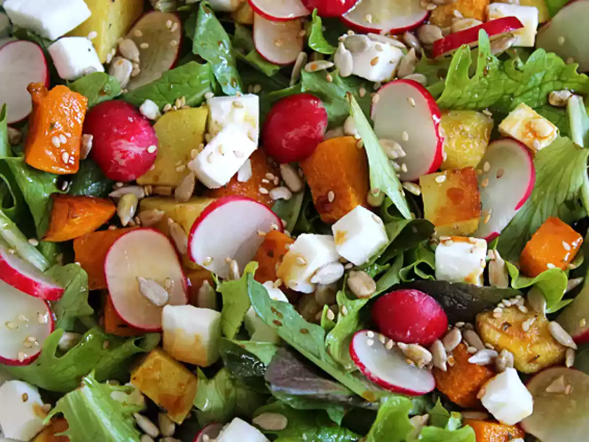 Salade butternut, pomme de terre, radis et feta - photo 4