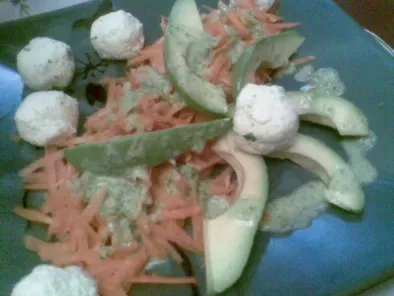 salade carotte avocat avec la labna