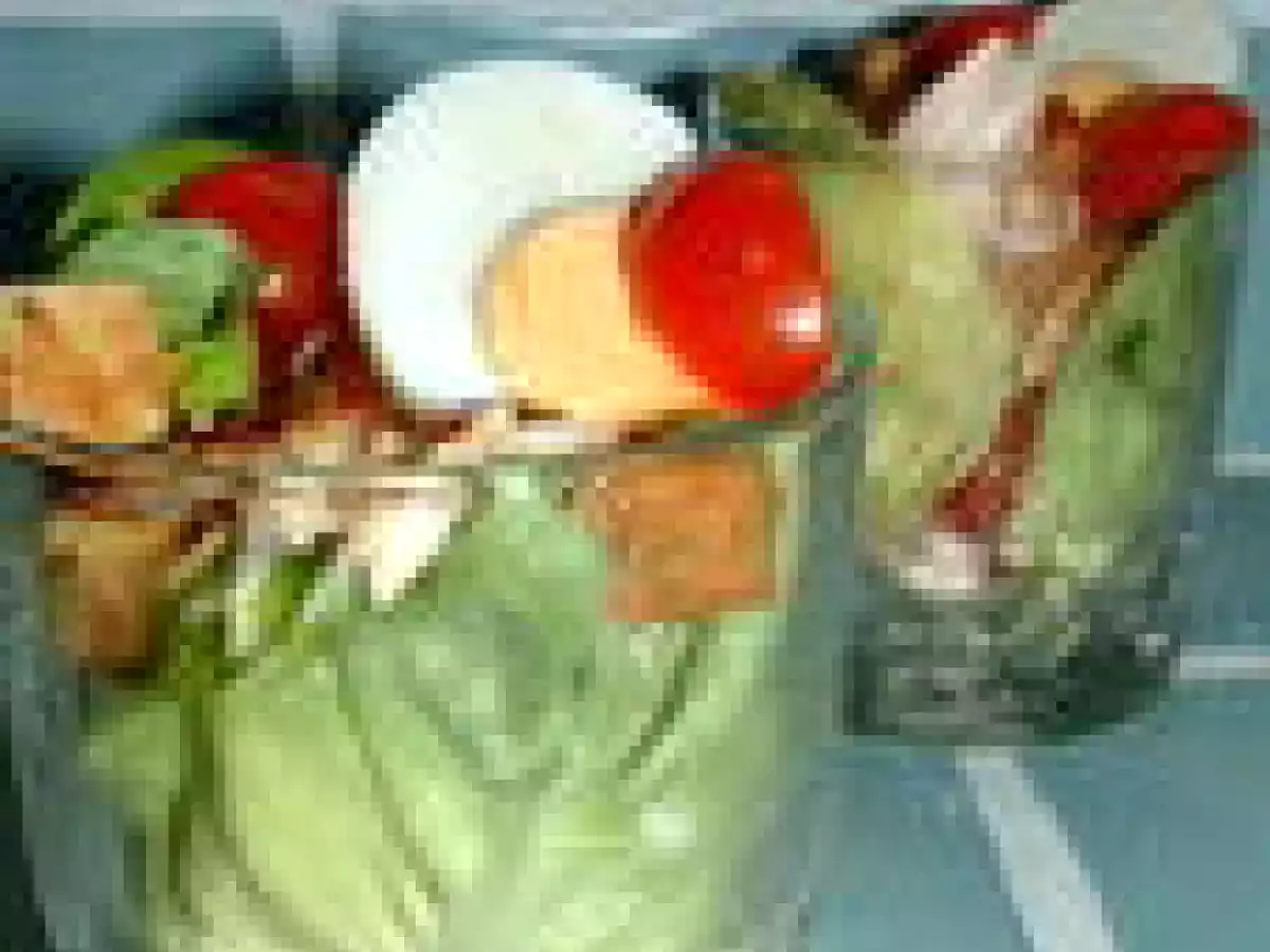 Salade César au poulet en verrine - photo 2