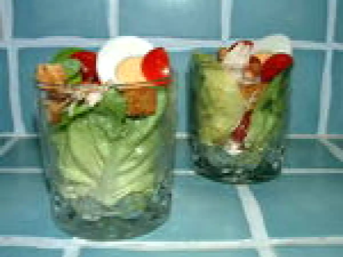 Salade César au poulet en verrine - photo 4
