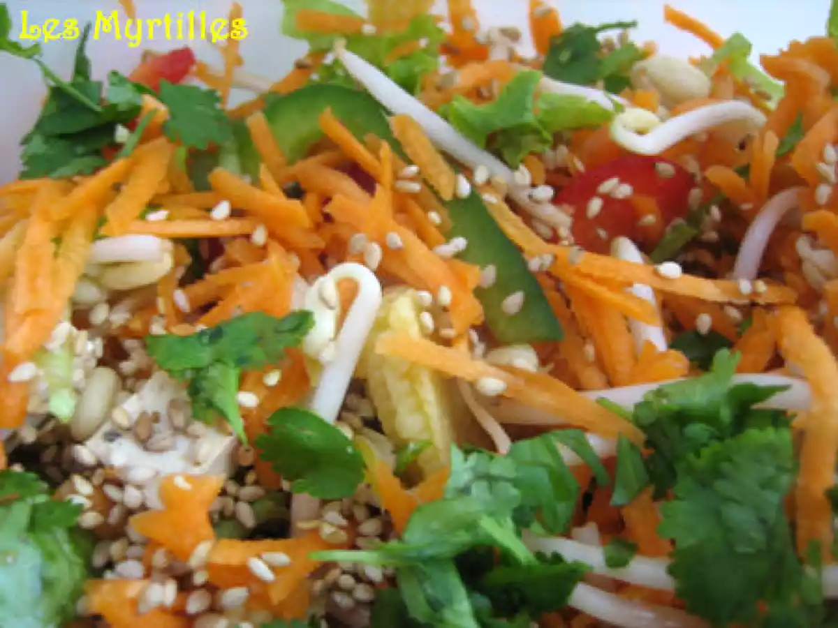 Salade chinoise (au tofu fumé...)