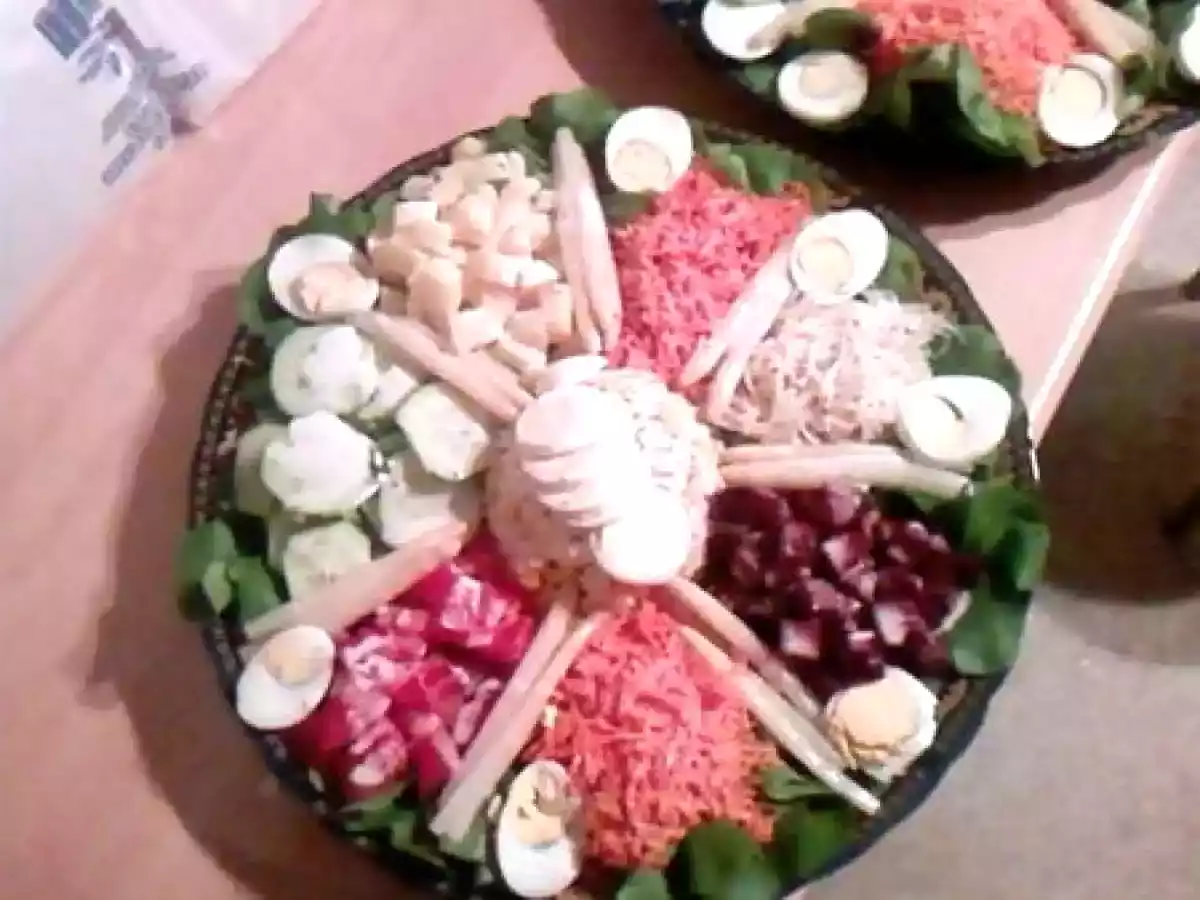 Salade composée à la sauce kébab