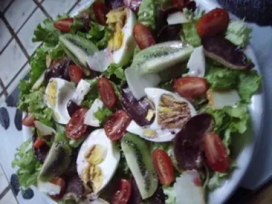 Salade Composée au Magret, kiwi et Queso de Cabra al Pimenton