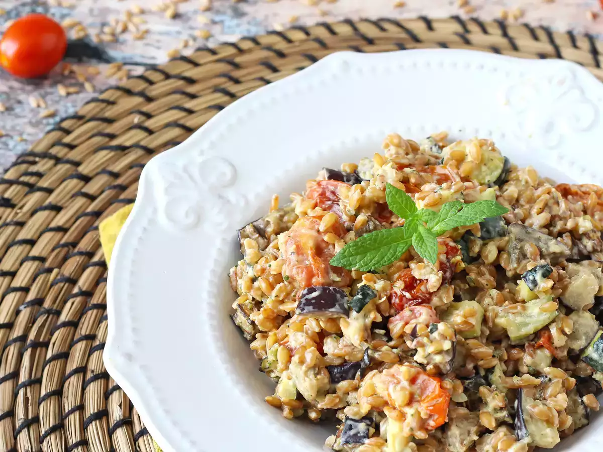 Salade crémeuse d’épeautre aux légumes grillés - photo 7