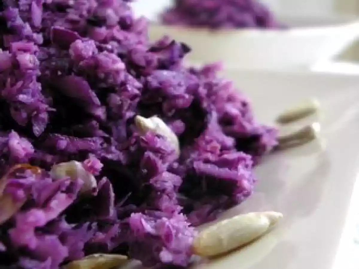 Salade croquante et craquante au chou rouge