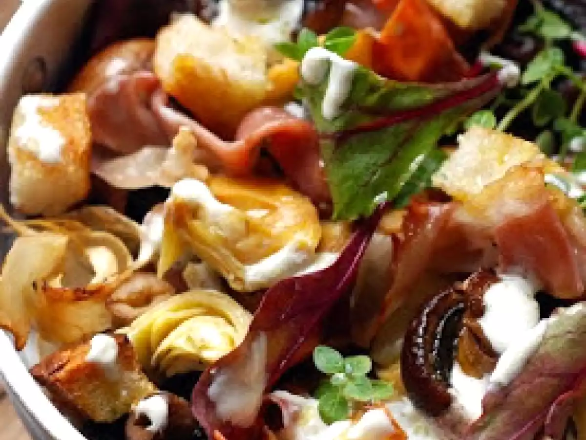 Salade d'automne aux champignons et aux artichauts - photo 2