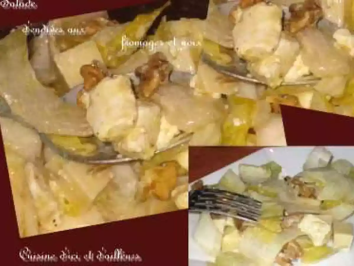 Salade d'endives aux fromages et noix - photo 2