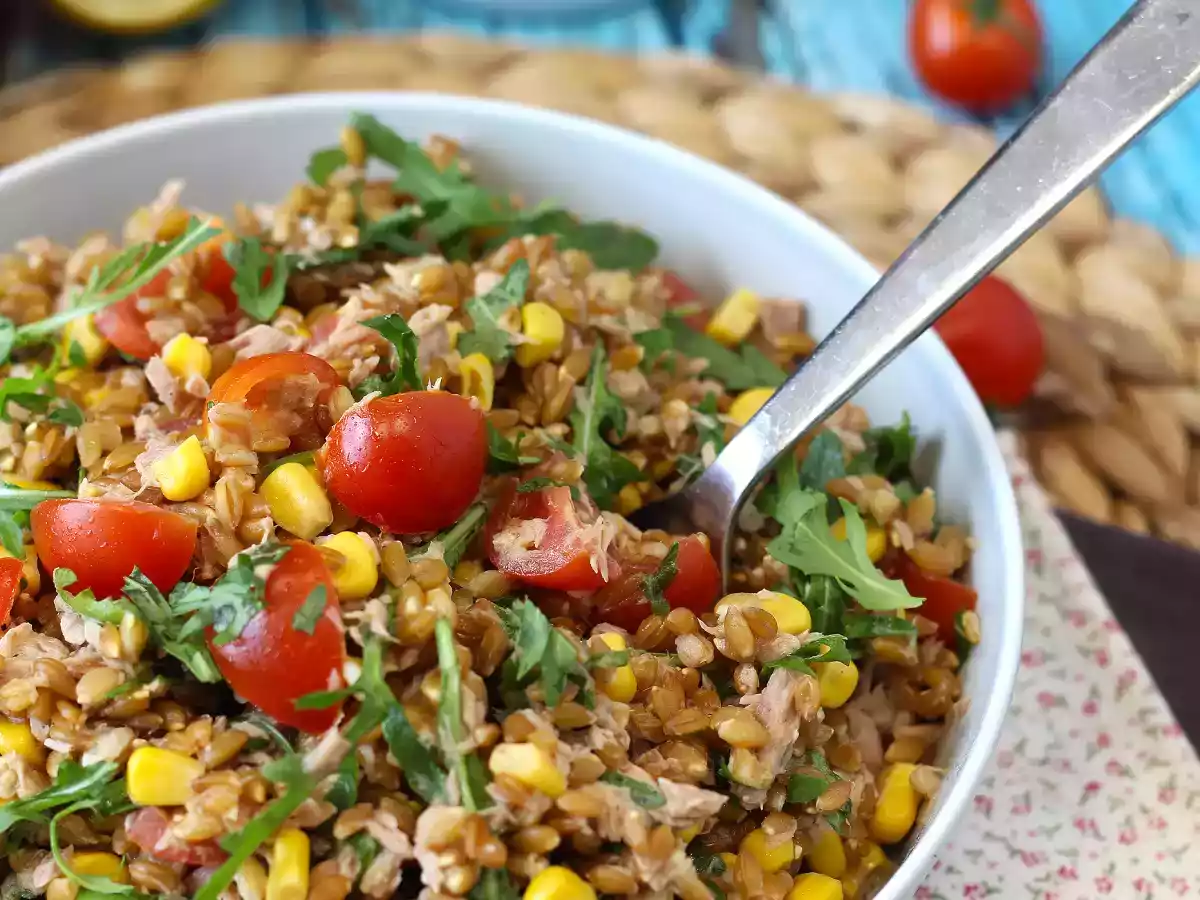 Salade d'épeautre, thon et tomates cerises : une recette légère et savoureuse! - photo 5