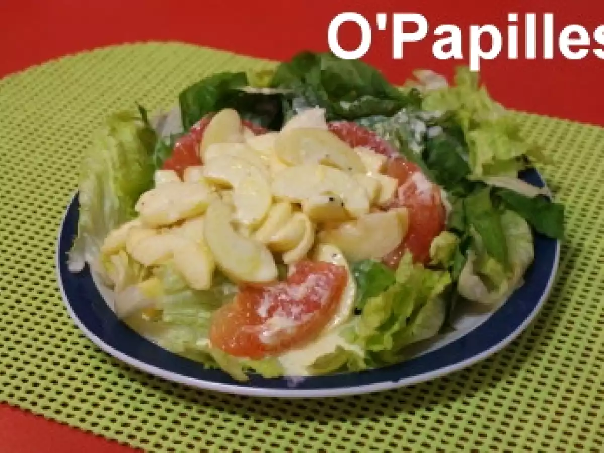 Salade d'épinards aux pommes et pamplemousse