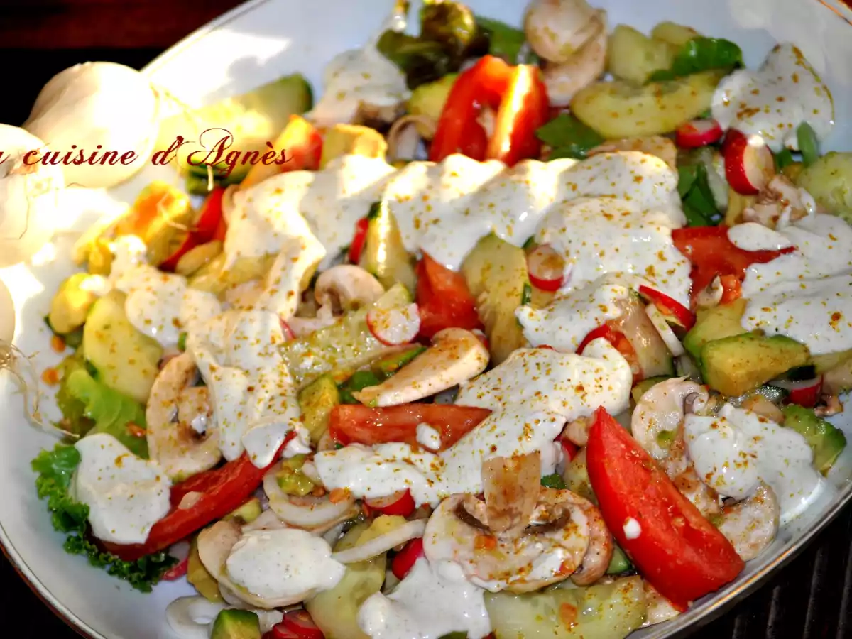 Salade d'été au fromage blanc