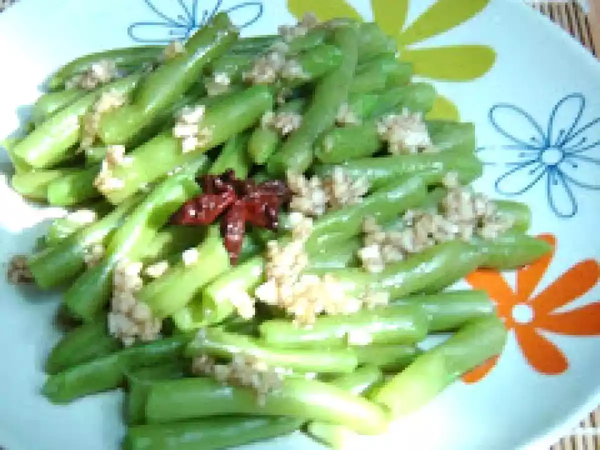 Salade d'haricots verts.