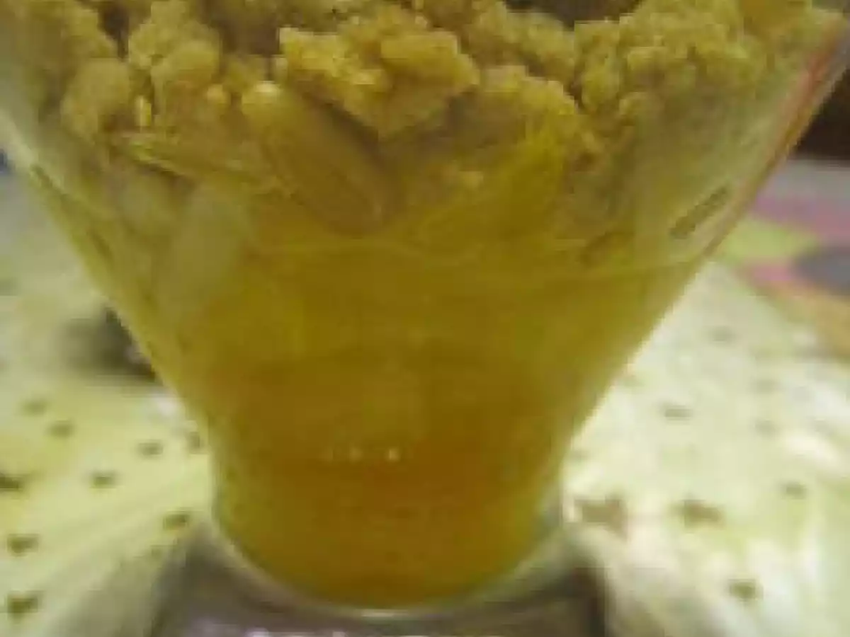 Salade d'oranges au cointreau en crumble