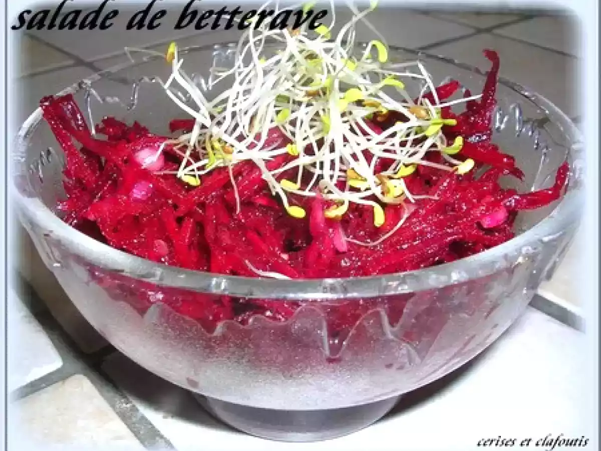 SALADE DE BETTERAVE CRUE ET ALFALFA