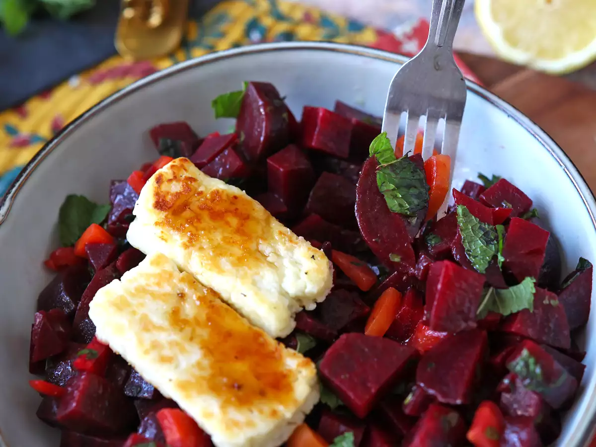 Salade de betteraves au halloumi grillé - photo 2