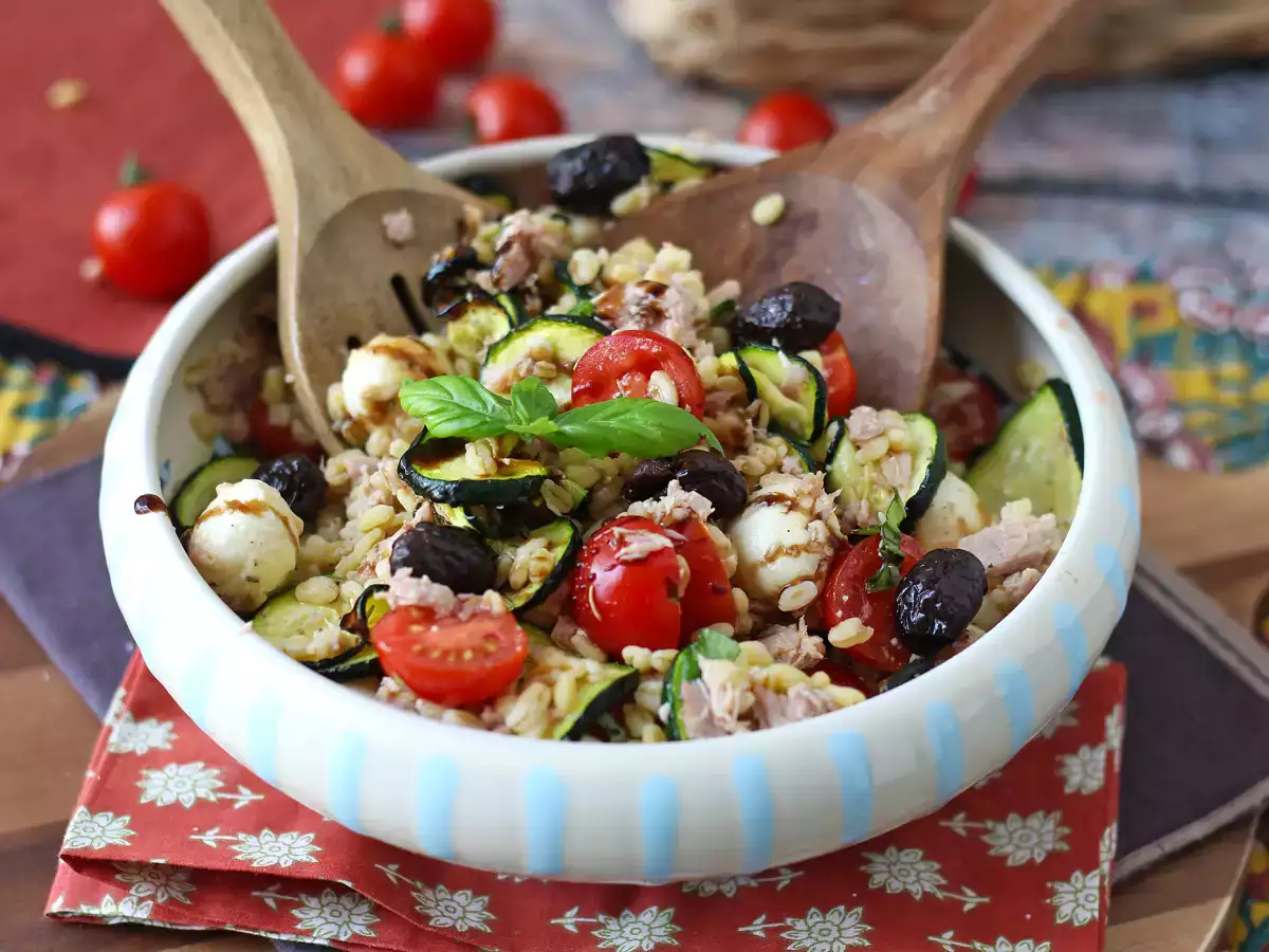 Salade de blé au thon et mozzarella : fraîche, complète et parfaite pour l’été - photo 6