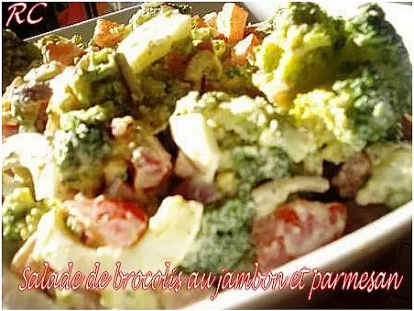 Salade de brocolis aux dès de jambon et parmesan - photo 2