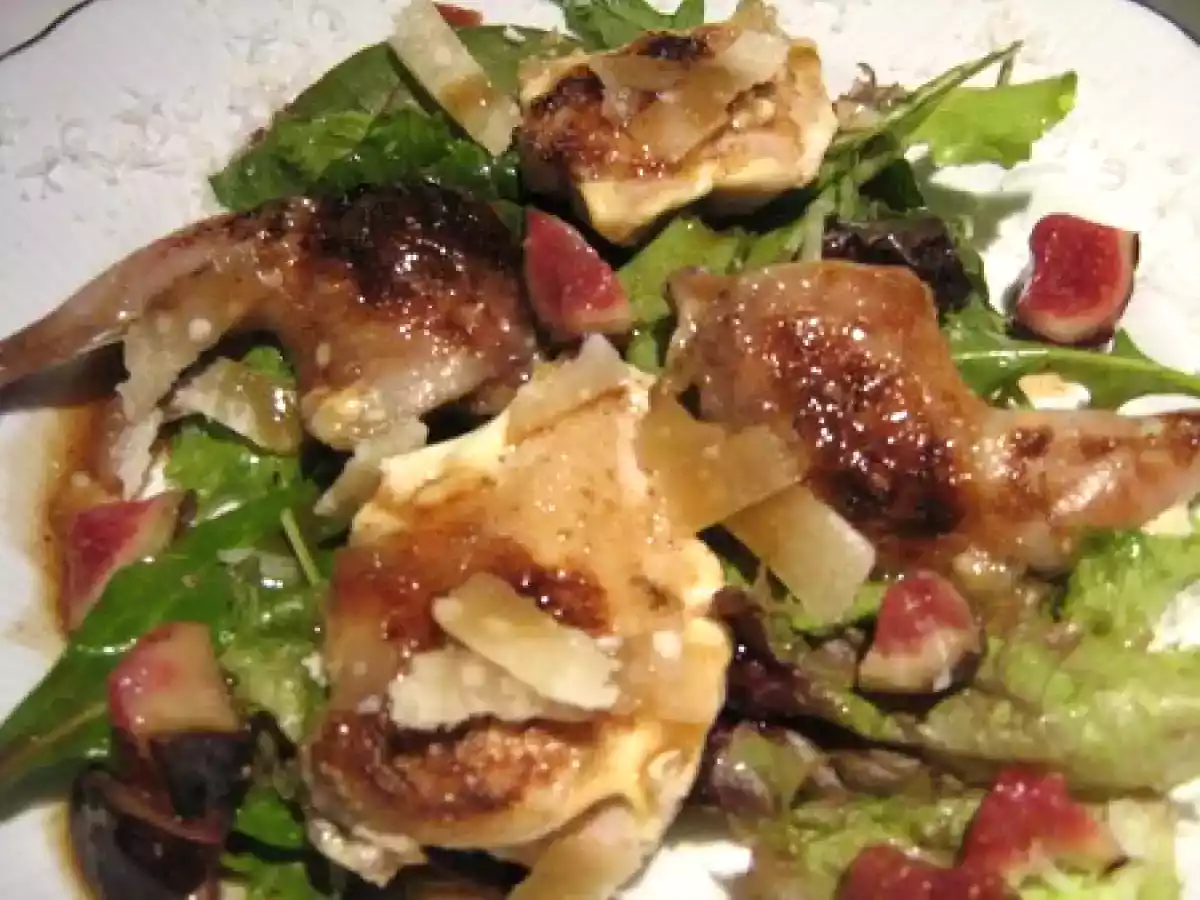 Salade de cailles au parmesan