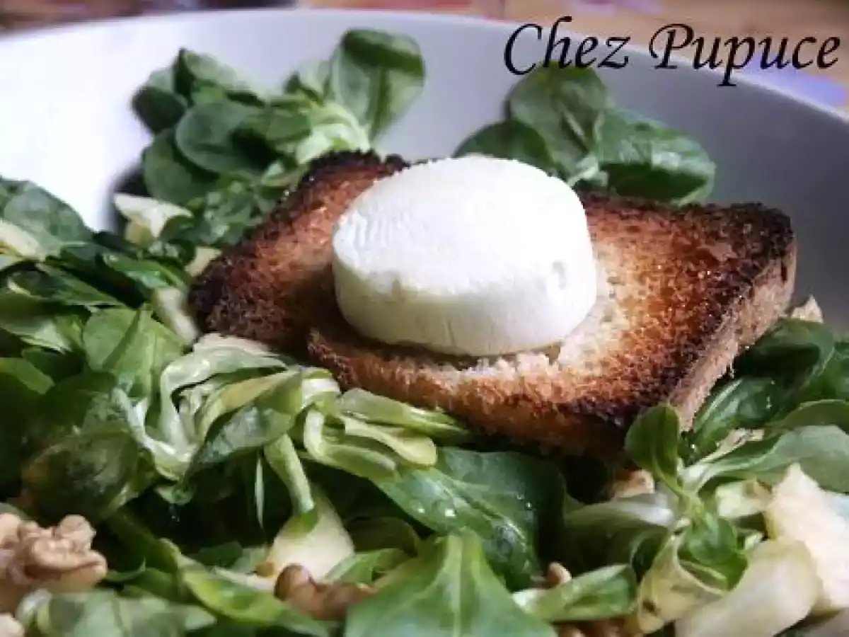 Salade de chèvre chaud en sucré salé