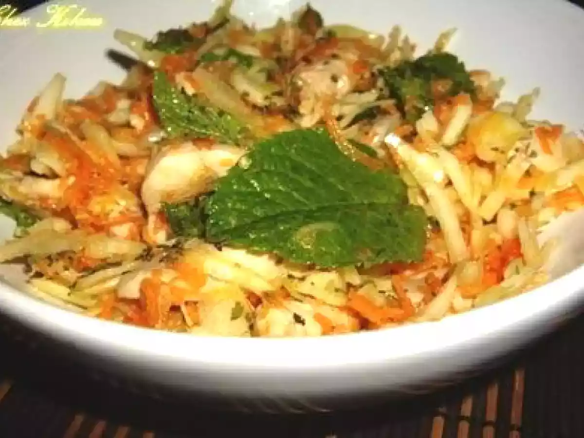 Salade de chou à la menthe et au poulet