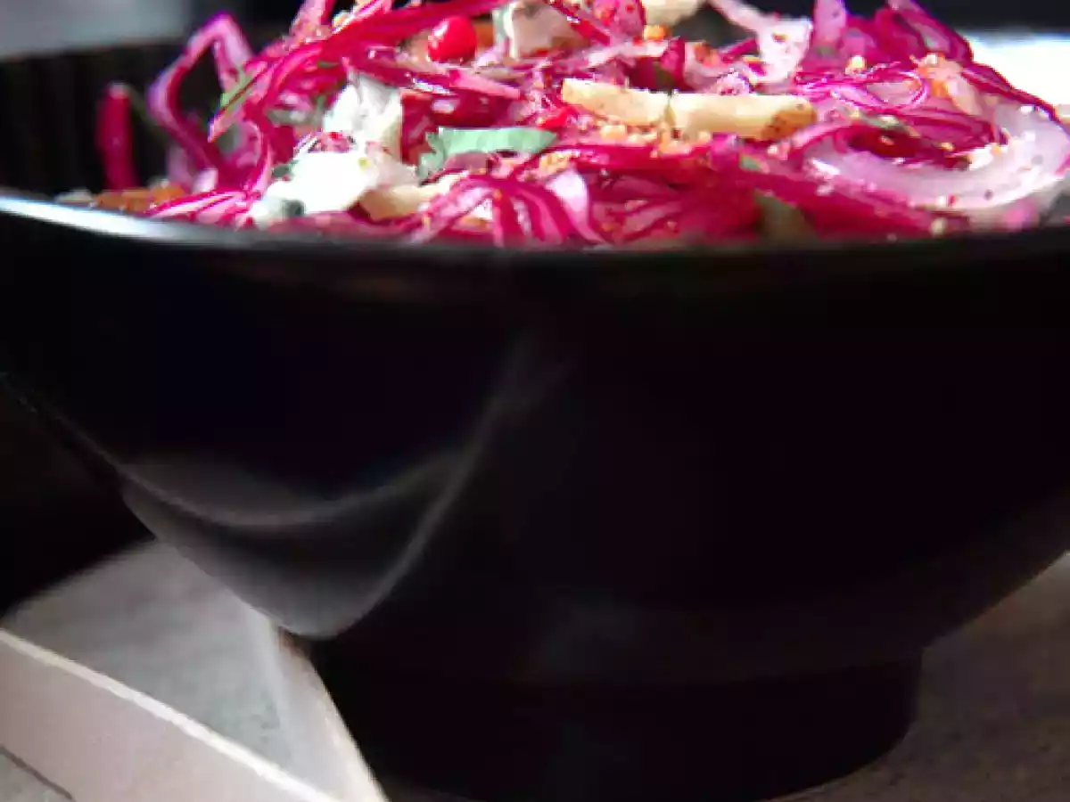 Salade de chou rouge à la mandoline !
